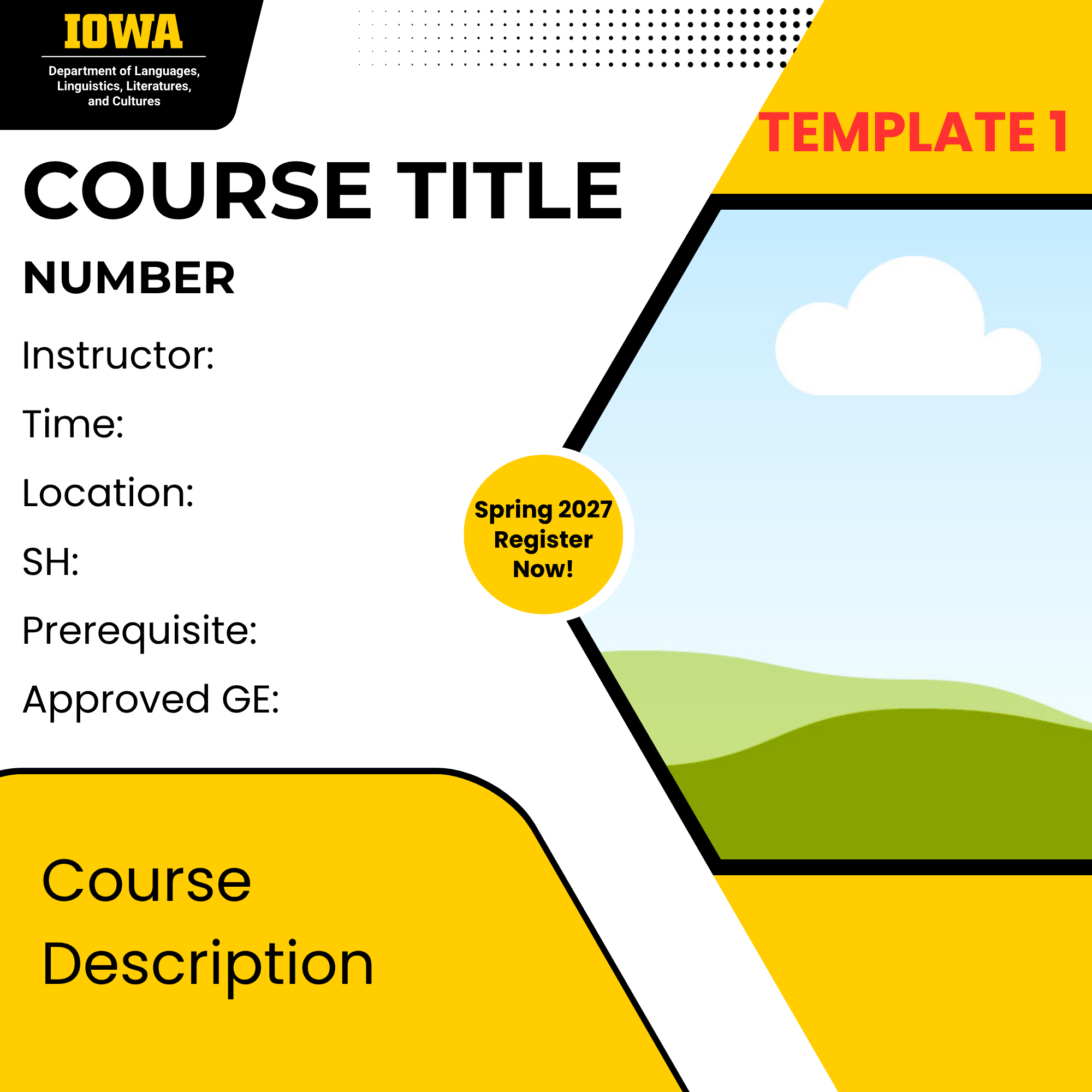Course flyer template spring 2027