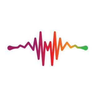 Colorful design of an audio wave