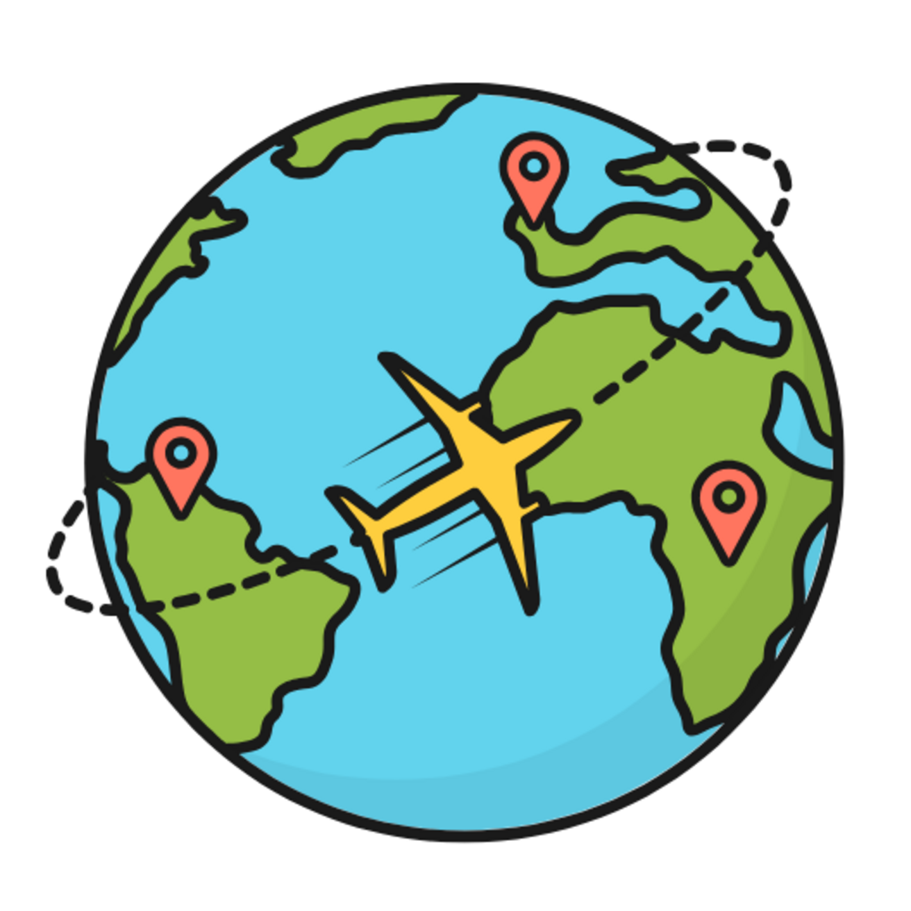 cartoon rendition of the earth