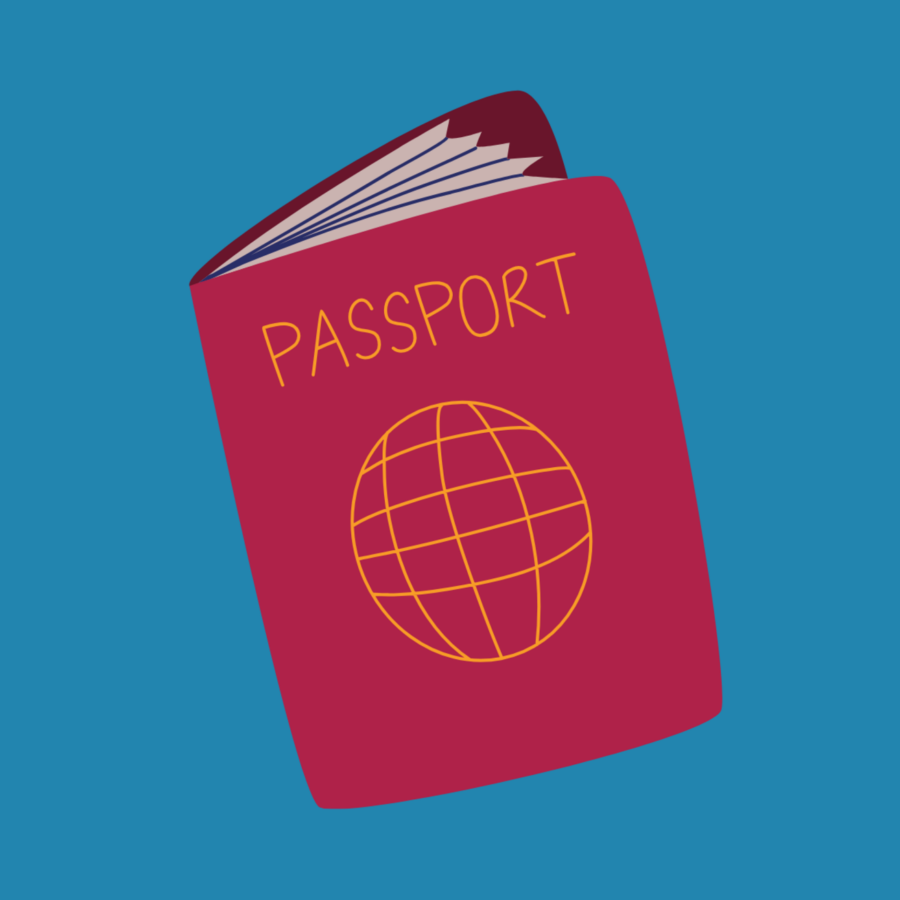 cartoon picture of a passport