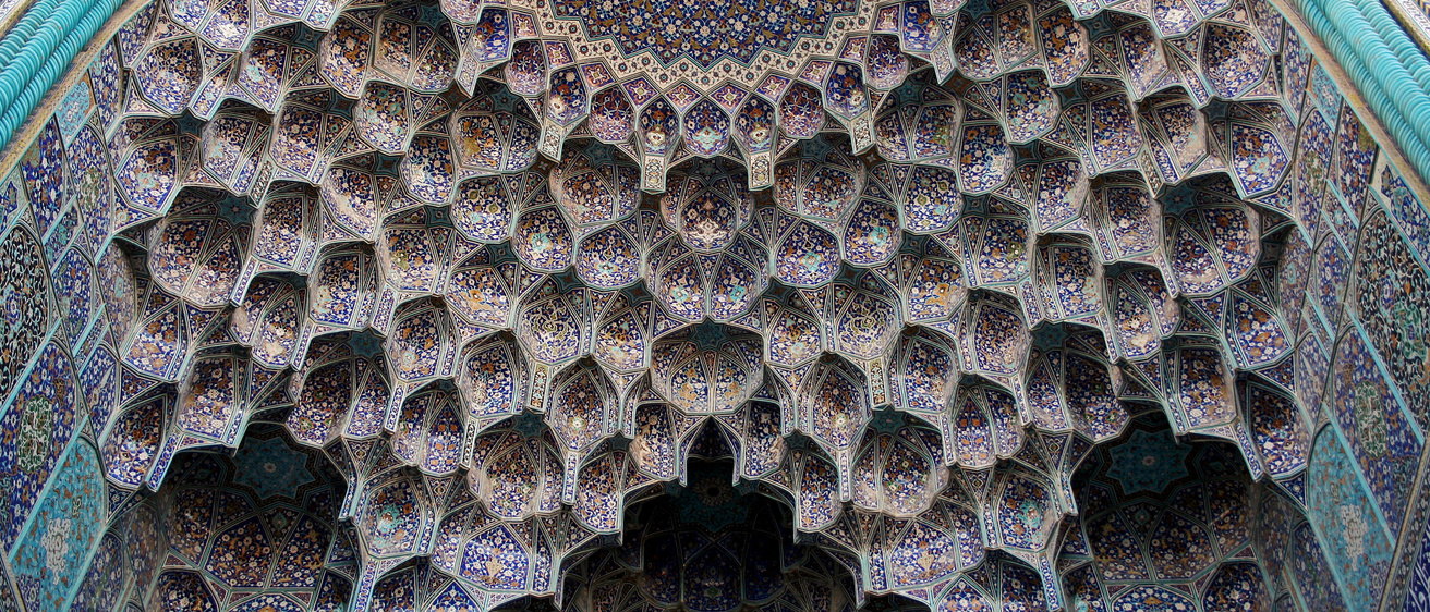 Ceiling of a mosque in Iran